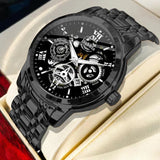 Boxtoday L93 Watch For Men Trendy High end Light Luxury Versatile Quartz Watches Waterproof Roman Hollow Male's Clock Watch