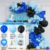 Boxtoday 114Pcs/Set Blue Latex Balloon Garland Arch Kit Baby Boss Birthday Party Decorations For Baby Shower Decor Baloon Accessories