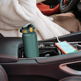 Boxtoday Thermos Bottle with Straw 600ml 720ml Stainless Steel Thermal Cup Car Insulated Flask Water Tumbler for Outdoor Sports