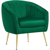 Boxtoday Accent Chair, Alden Design Barrel Accent Chair with Gold Metal Legs, Green Vanity Chair, Living Room Furniture Guest Sofa