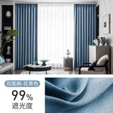 Boxtoday Ins Cotton Linen Full Blackout Living Room Curtain Light Luxury Thick Study Curtains Sunscreen Heat Insulation Bedroom Drapes