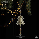 Boxtoday Shiny Christmas Decorations Festive Metal Craft Hanging Pendants Stylish Snowflake Decoration for Party Supply