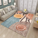 Boxtoday Nordic Style Living Room Carpet Indoor Gilt Abstract Square Floor Mat Printed Sofa Coffee Table Rug Home Decoration Washable Mat