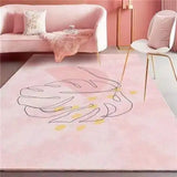 Boxtoday Nordic Style Sofa Coffee Table Mat Pink Cute Living Room Rug Girl Bedroom Bedside Rugs Simple Abstract Large Area Non-slip Mats