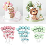 Boxtoday 20pcs Cake Topper Balls Set 2cm-4cm DIY Birthday Wedding Cake Decoration Party Celebrate Cake Glitter Balls Christmas Decor graduation