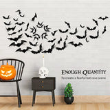 Boxtoday Halloween Home Decoration 3D PVC Bats Wall Stickers Window Decor Yard Sign Outdoor Lawn Spooky Party Room Decor Supplies