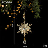 Boxtoday Shiny Christmas Decorations Festive Metal Craft Hanging Pendants Stylish Snowflake Decoration for Party Supply