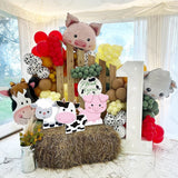 Boxtoday 12/18/36inch Farm Theme KT Board Tractor Animals Cow Pig Party Birthday Baby Shower Girls Boys Party Decor Backdrop