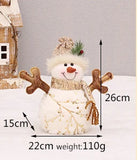 Boxtoday 48cm -75cm Printed Fabric Plush Scalable Snowman Doll Christmas Family Party Decorative Ornaments Happy 2024 New Year