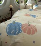 Boxtoday Cute pumpkin colorful polka dot bedding set 1.2 1.5 1.8,twin full queen cotton home textile bed sheet pillow case quilt cover