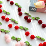 Boxtoday New Cherry Felt Ball Handmade Garland String Wall Hanging Ornament Hair Ball Pendant Kid Room Decoration Baby Shower Party Favor