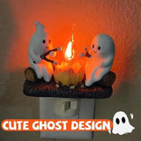 Boxtoday 2024 Halloween Decoration New Ghost Bonfire Night Light Eu Us Uk Plug Funny Cute Chost Design Lamp Home Halloween Decoration