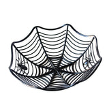 Boxtoday Halloween Decoration Black Spider Web Bowl Fruit Plate Candy Biscuit Package Basket Bowl Trick or Treat Halloween Party Supplies