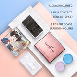 Boxtoday 1pair Color Contact Lenses for Eyes Black Lenses Cosmetic Big Eye Lenses Gray Pupils Lens Yearly Natural Eye Contacts