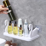 Boxtoday Little Swan Storage Rack Kitchen No Punch Spice Rack Wall Shelf Dish Rack Kitchen Organiser Kitchen Accessories Shelf