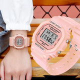 Boxtoday Transparent Digital Watch Square Women Watches Waterproof Sports Electronic Wrist Clock Watch Reloj Mujer Clocks Dropshipping