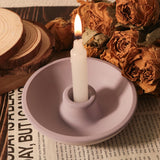 Boxtoday Circular Candle Base Silicone Mold DIY Concrete Candle Holder Mold Gypsum Cement Candle Holder Silicone Resin Mold