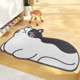 Boxtoday Doormat Entrance Hallway Printed Coil PVC Material Carpet Non-Slip Floor Rugs Bear Cat Dog Front Door Mat alfombra cocina