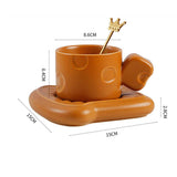 Boxtoday Toast Ceramic Cups and Saucers