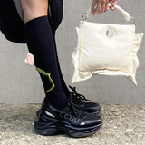 Boxtoday Gift Tulip Black Knee Socks