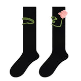 Boxtoday Gift Tulip Black Knee Socks