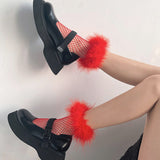 Boxtoday Gift Y2K Fluffy Net Socks