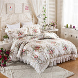 Boxtoday -Luxury comfortable floral garden printing bedding set, down duvet cover 100% pure cotton duvet cover, princess bedding household