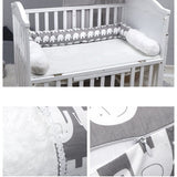 Boxtoday -High Quality Print Bubble Velvet Crib Bumper Soft Cozy Baby Bedding Around Bumpers Newborn Kid Protector Pillow Bebe Room Decor