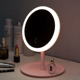 Boxtoday Halo Pink Round Makeup Mirror