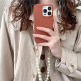 Boxtoday Gift Fall Aesthetic Pearl Chain IPhone Case