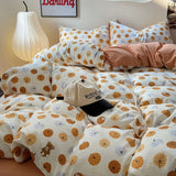 Boxtoday Autumn Pumpkins Print Fall Bedding Set