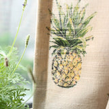 Boxtoday  Short Curtain For Kitchen Door Half Cortinas Mediterranean American Style Fresh Pineapple Print Cotton Slub Rideau Deco