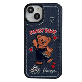 Boxtoday Gift Sweet Bear Embroidery iPhone Case