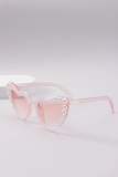 Boxtoday  New Fashionable Pearl Sun Glasses Women Heart Shaped Party Peach Eyewear Adult Sunglasses Pearl Cross-border Trendy Wholesale Glasses