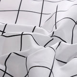 Boxtoday Plain Grid Bedding Set