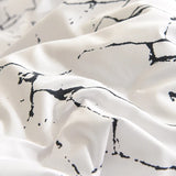 Boxtoday White Stone with Black Veins Bedding Set