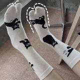 Boxtoday Gift Black Cat Split Toe Tabi fuzzy socks