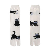 Boxtoday Gift Black Cat Split Toe Tabi fuzzy socks