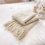 Boxtoday Geometry Cozy Tassel Blanket