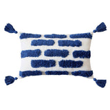 Boxtoday Preppy Blue Tufted Cushion Cover