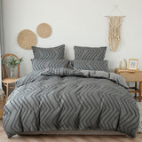 Boxtoday Zig Zag Fringe Duvet Cover Set