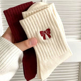 Boxtoday Gift Coquette Bow Embroidery Socks