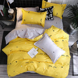 Boxtoday Yellow Sleepy Eyes Bedding Set