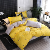 Boxtoday Yellow Sleepy Eyes Bedding Set