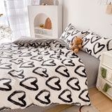 Boxtoday Brush Painted Heart Bedding Set