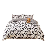 Boxtoday Brush Painted Heart Bedding Set