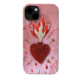 Boxtoday Gift Burning Heart Embroidered IPhone Case