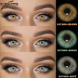 Boxtoday 1Pair New Colored Contact Lenses Green Eyes Lenses Natural Brown Eye Lenses Gray Contact Lenses Yearly Contact Lenses