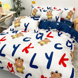 Boxtoday -Fashion Bedding Set Contains Sheet Duvet Cover Pillowcase Modest Country Plant Animals Family Use Full Twin Queen Bed Set 2024