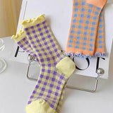 Boxtoday Gift Candy Fairy Plaid Socks